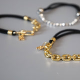 Gold Mix Chain Hair Pony