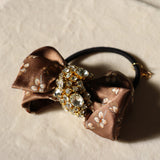 Brown Gold Studs Ribbon Pony