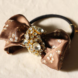 Brown Gold Studs Ribbon Pony