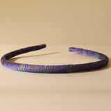 Tight Headband Purple Gray No Studs