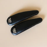 Eco Black Leather Hair Pin