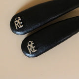 Eco Black Leather Hair Pin
