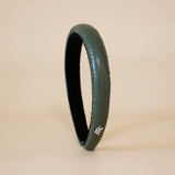 Slender Headband Eco Green Leather No Studs