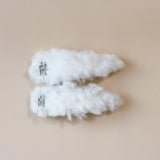 White Moko Fur Hair Pin