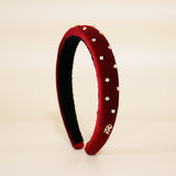 Slender Headband Velor Red