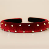 Slender Headband Velor Red