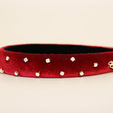 Slender Headband Velor Red