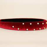 Slender Headband Velor Red