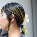 Milky White Gloss Hair Clip