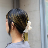 Milky White Gloss Hair Clip