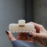 Milky White Gloss Hair Clip
