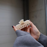 Milky White Gloss Hair Clip