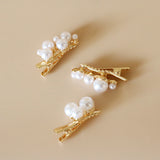 Gold Pearl 3pcs Clip