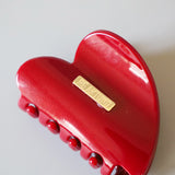 Rose Red Heart Clip
