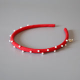 Tight Suede Headband Red