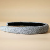 Slender Headband Grey Wool No Studs