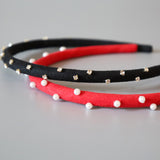 Tight Suede Headband Red