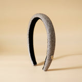 Slender Headband Brown Wool No Studs