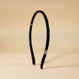 Narrow Headband Black Dot No Studs