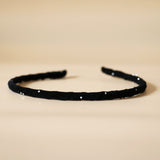 Narrow Headband Black Dot No Studs