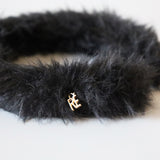 Black Fur Headband