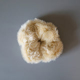 White Fur Scrunchie