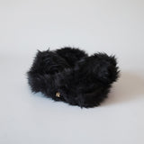 Black Fur Scrunchie