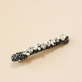 Straight Hair Clip Black White