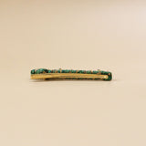 Straight Hair Clip Green Gold