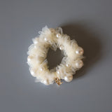 White Tulle Pearl Hair Pony
