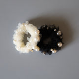 White Tulle Pearl Hair Pony