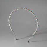 Silver Blue Studs Headband
