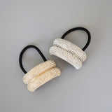 Double Silver Ring Studs Hair Pony