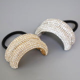 Double Silver Ring Studs Hair Pony