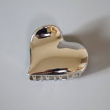 Metal Silver Heart Hair Clip