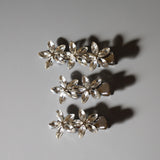 Silver Flower 3pcs Clip