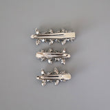 Silver Flower 3pcs Clip