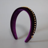 Purple Velour Studs OG Headband