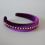 Purple Velour Studs OG Headband
