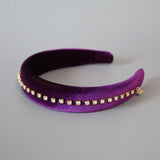 Purple Velour Studs OG Headband