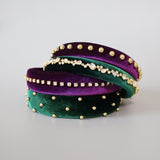 Purple Velour Studs OG Headband