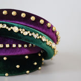 Purple Velour Studs OG Headband
