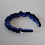 Navy Velour Gather Headband