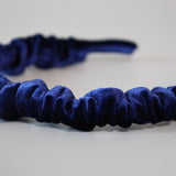 Navy Velour Gather Headband