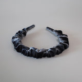 Grey Velour Gather Headband