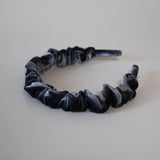 Grey Velour Gather Headband