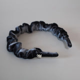 Grey Velour Gather Headband