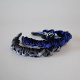 Navy Velour Gather Headband