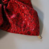 Red Jacquard Shuriken Scrunchie