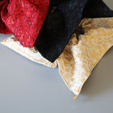 White Gold Jacquard Shuriken Scrunchie